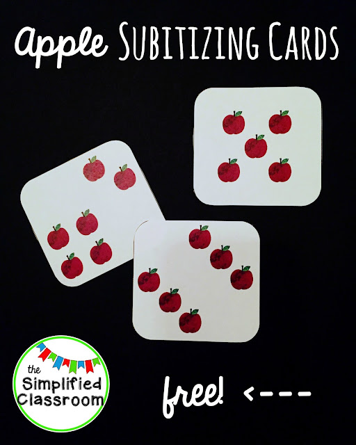 Apple Subitizing Cards