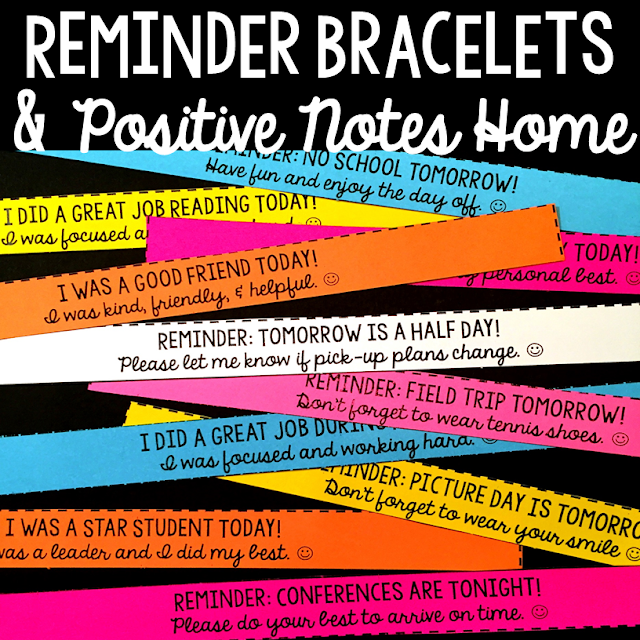 Reminder Bracelets and Positive Notes Home
