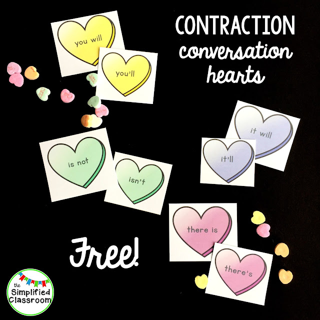 Contraction Conversation Hearts