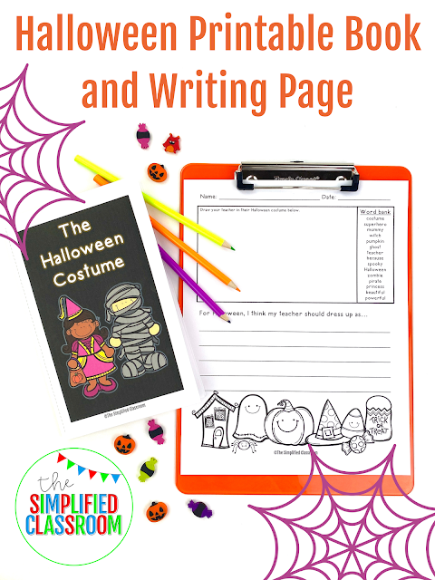 Free Halloween Printable Book and Writing Activity
