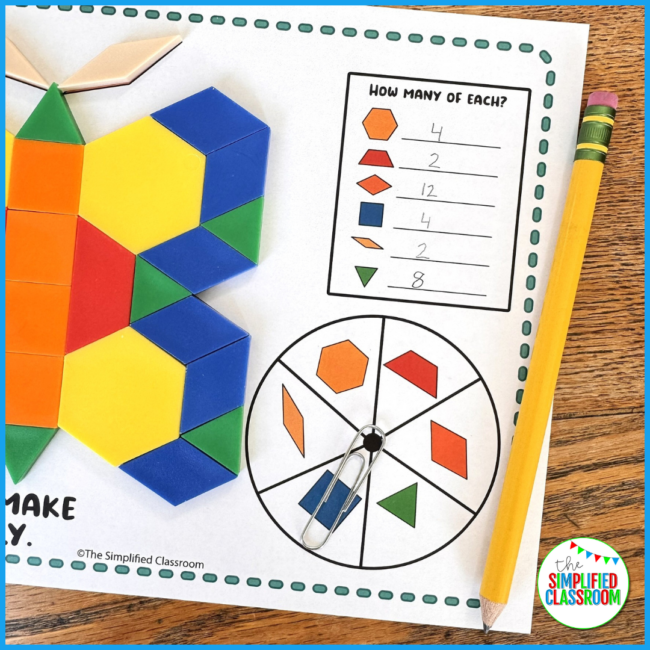 Insect Pattern Blocks Printable Tangrams Puzzles Pattern Block Templates Mats - Image 2