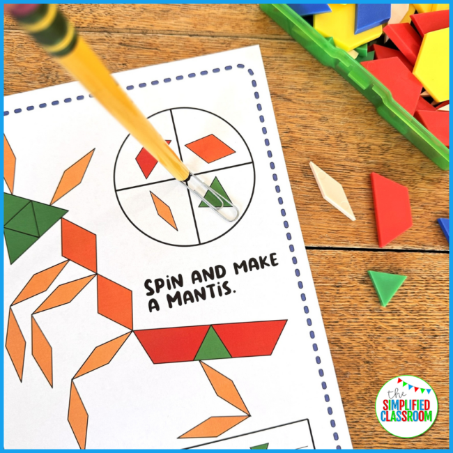 Insect Pattern Blocks Printable Tangrams Puzzles Pattern Block Templates Mats - Image 4