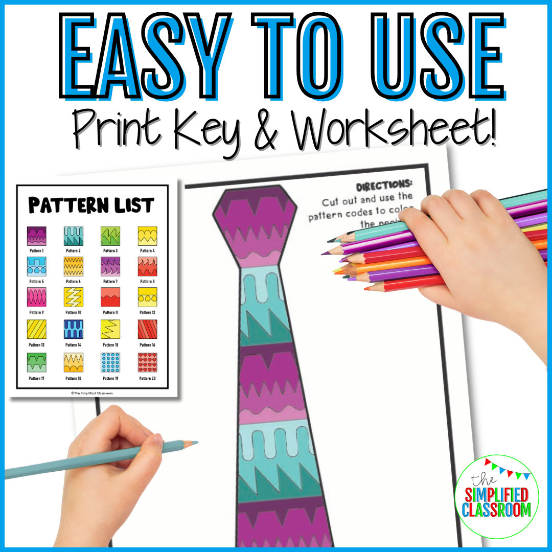 Fathers Day Tie Card Template Tie Crafts Preschool PreK Art Coloring Sheets - Image 4