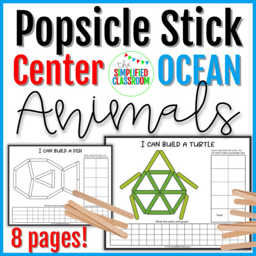 Ocean Animals Popsicle Sticks Center