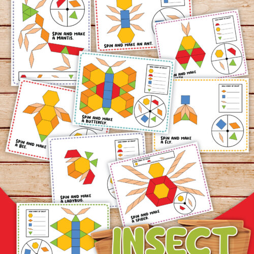 Insects Pattern 2D Shapes Blocks Math Activity Center - Image 2