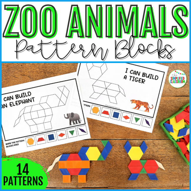 Printable Tangrams Activities Puzzles Mats Zoo Animal Pattern Blocks Templates
