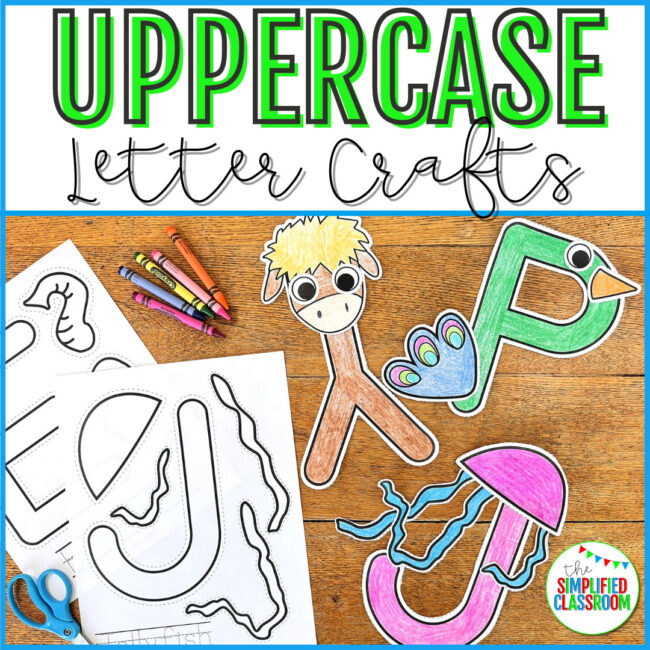 Animal Letter Crafts for Letters A B C D to Z Including Uppercase Letters M N T