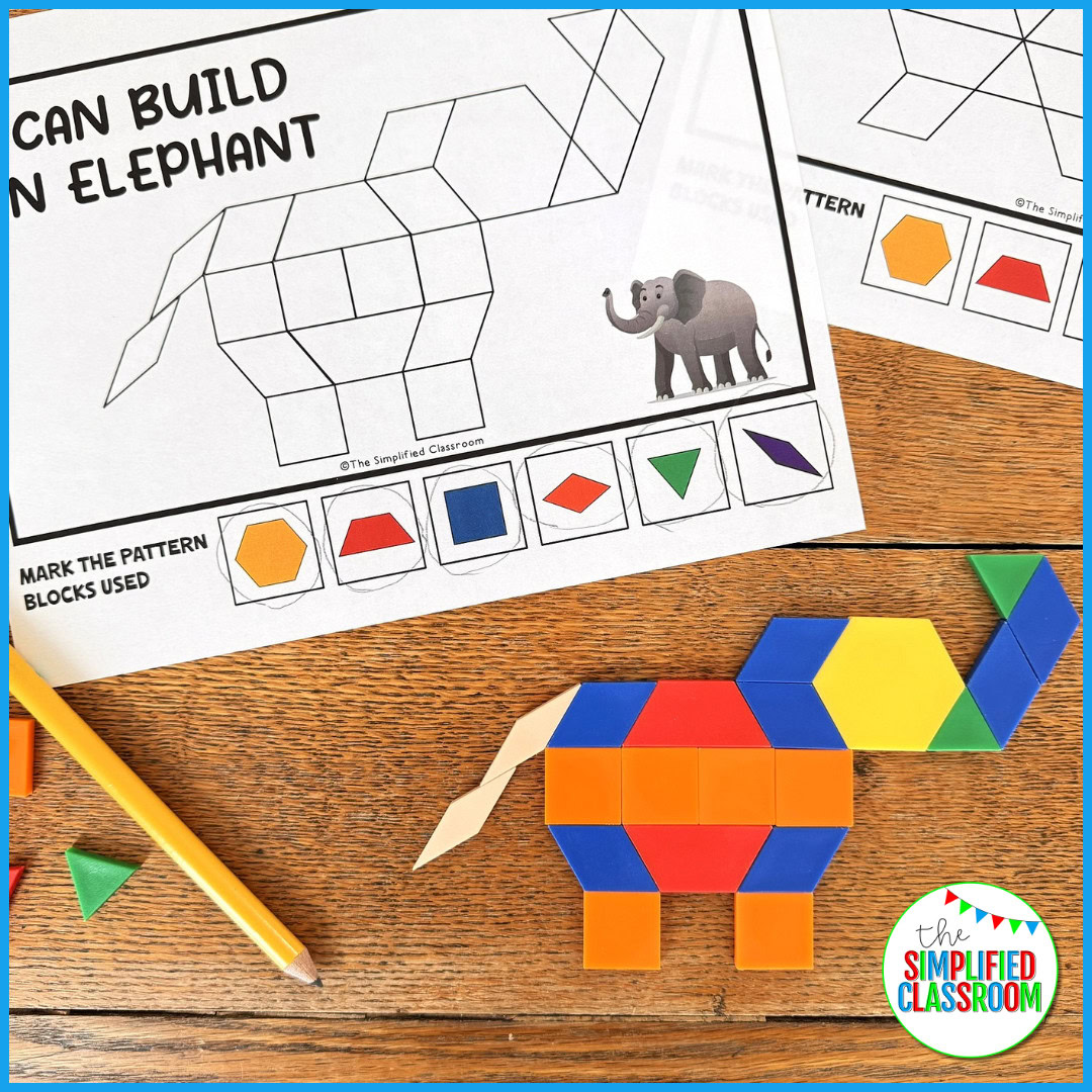 Printable Tangrams Activities Puzzles Mats Zoo Animal Pattern Blocks Templates - Image 2