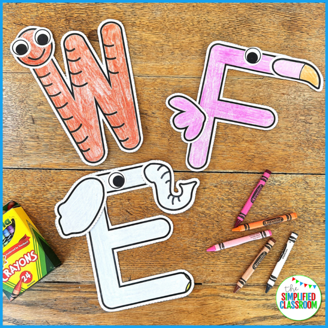 Animal Letter Crafts for Letters A B C D to Z Including Uppercase Letters M N T - Image 2