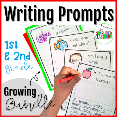 BUNDLE of First Grade Daily Writing Pages Prompts
