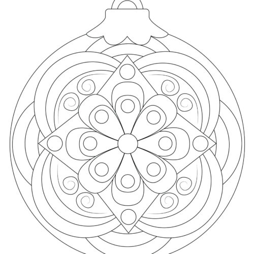 Christmas Ornament Coloring Pages - Image 3