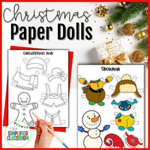 Christmas Characters Paper Dolls Holiday Activities