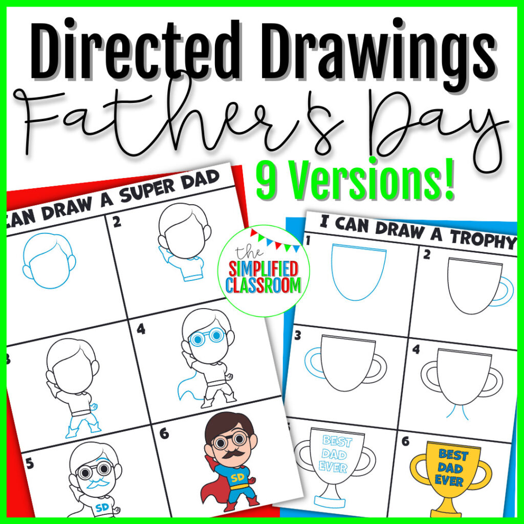 Fathers Day Directed Drawing NO PREP Activity Craft Great for Gift ...