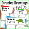 Pets Animals Directed Drawing NO PREP Activity