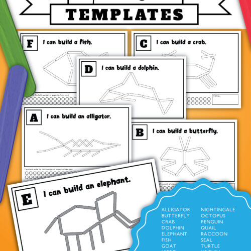 A to Z Animals of the Alphabet Popsicle Stick Center for Kindergarten - Image 2