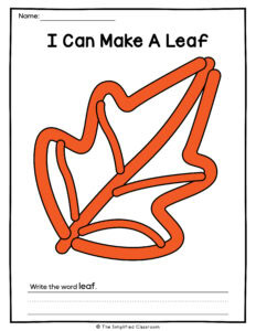 Fall Play Dough Mats for Fine Motor Center FUN - The Simplified Classroom
