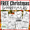 FREE Christmas Bookmarks Coloring Activity