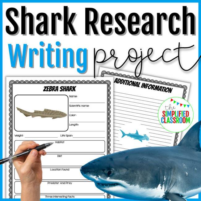 All About Sharks Research Study Writing Project with Multiple Subspecies