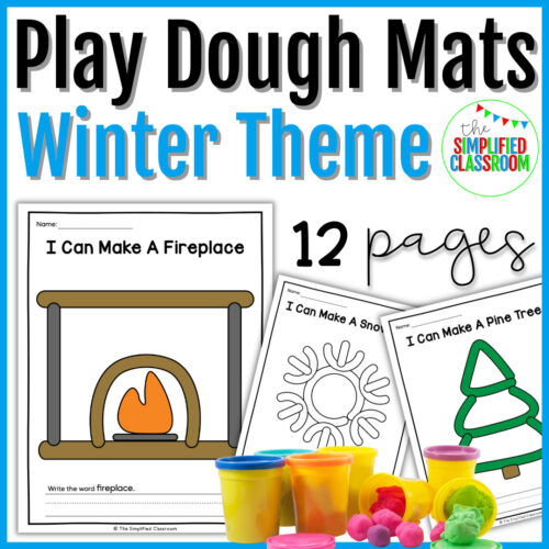 Winter Holiday Play Dough Mats for Fine Motor Center FUN