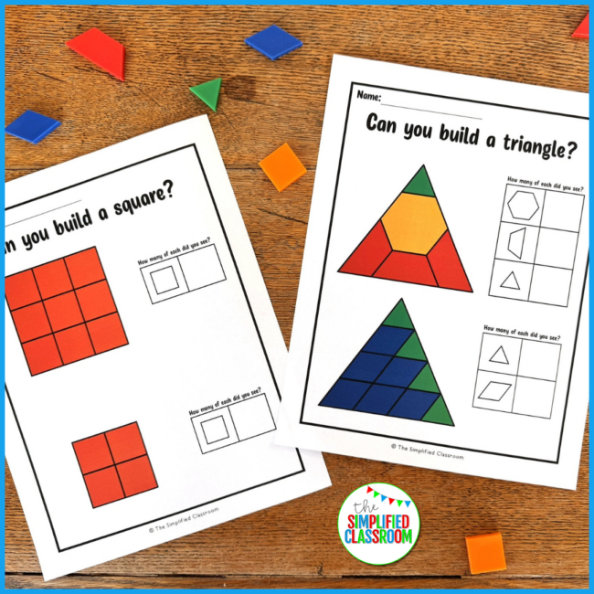 Printable Tangrams Activities Pattern Block Shapes Templates Puzzles Mats Center - Image 3