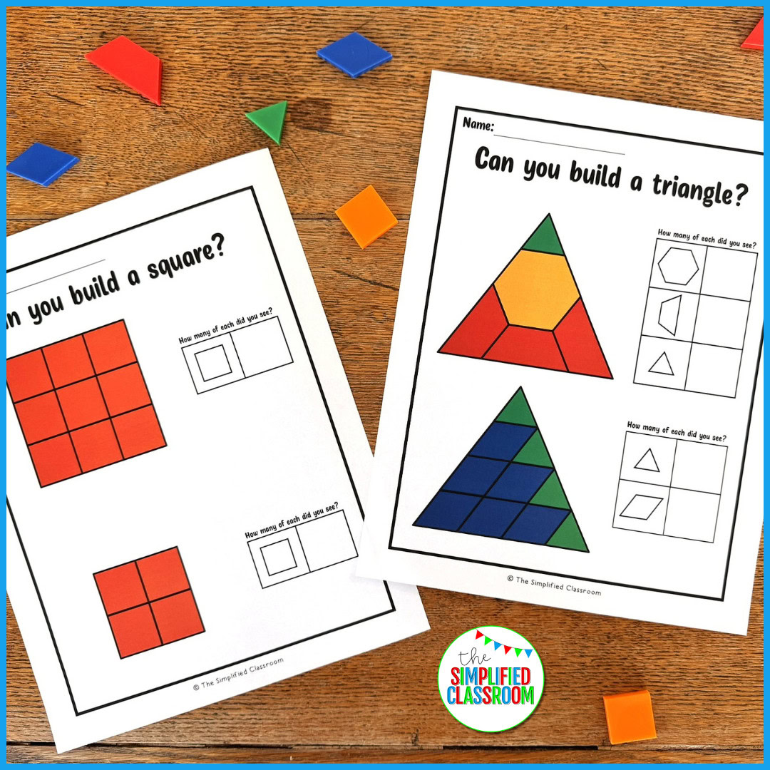 Printable Tangrams Activities Pattern Block Shapes Templates Puzzles Mats Center - Image 3