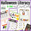 Halloween Activities for Reading Writing Letters Play Dough CVC Word Mats