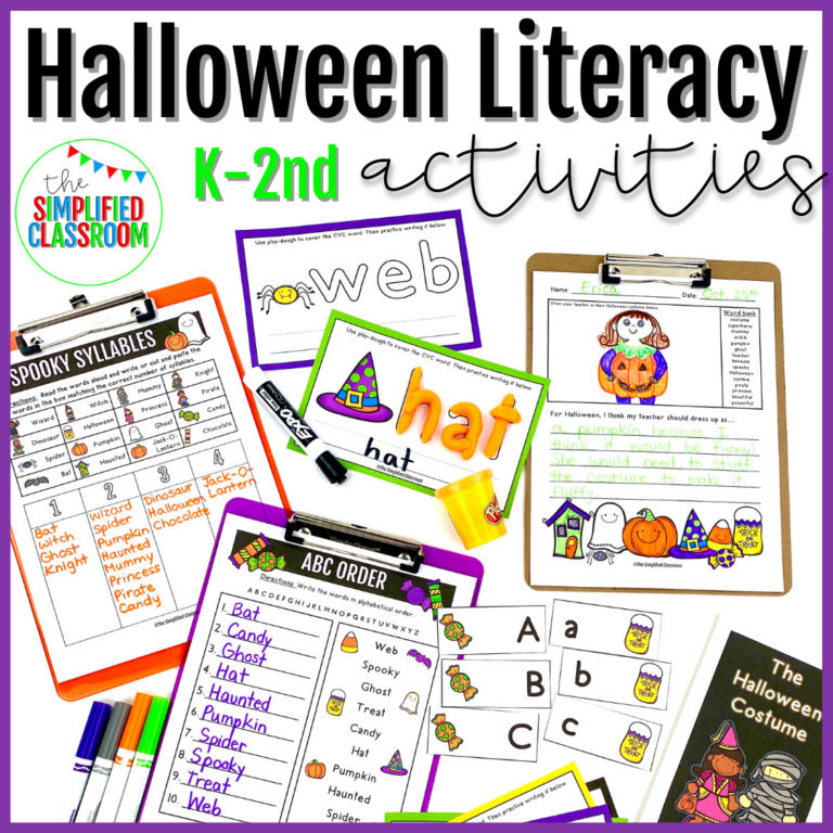 Halloween Fun in the Classroom: Kindergarten, First, and Second Grade