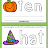 Halloween Activities for Reading Writing Letters Play Dough CVC Word Mats - Image 2