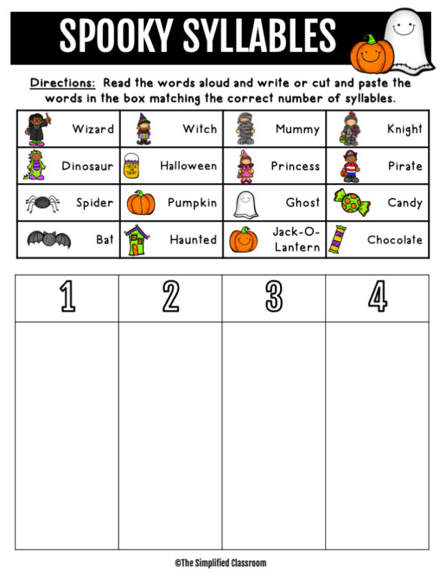 Halloween Activities for Reading Writing Letters Play Dough CVC Word Mats - Image 3