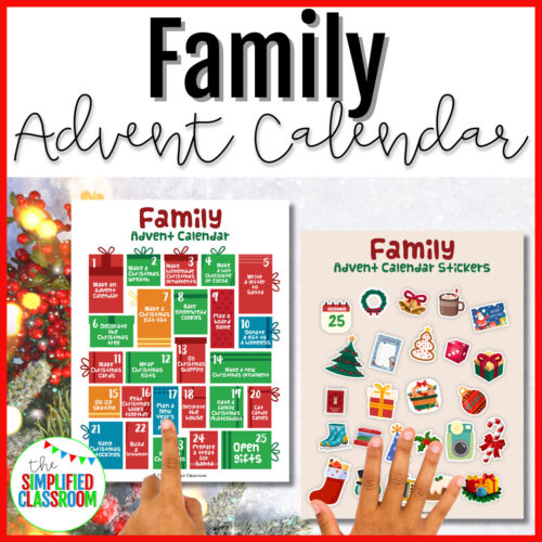 Christmas and Holiday Family Advent Calendar