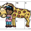 FREE Letter and Number Matching Puzzles Zoo Animals - Image 2