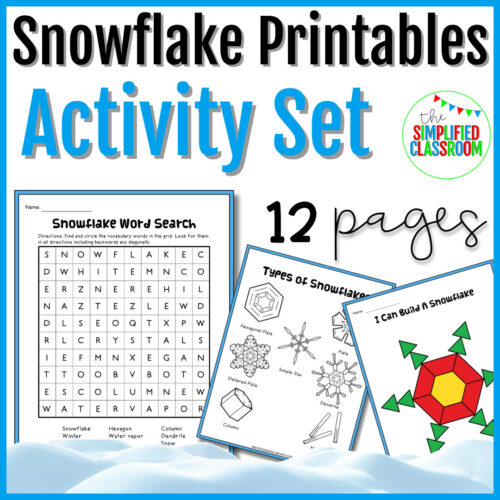 Snowflakes Printables Activity Set