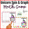 FREE EDITABLE Unicorn Spin and Graph Math Game