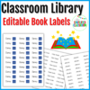EDITABLE Classroom Library Book Labels