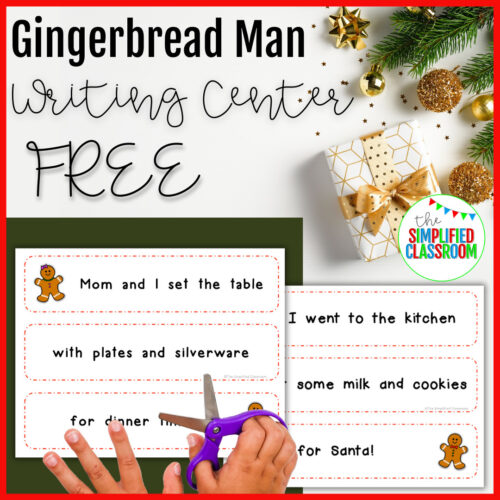 FREE Winter Build a Sentence Literacy Center with Gingerbread Man