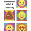 Color by Code Coloring Activities Emoji Emojis Addition and Subtraction within 5 - Image 4
