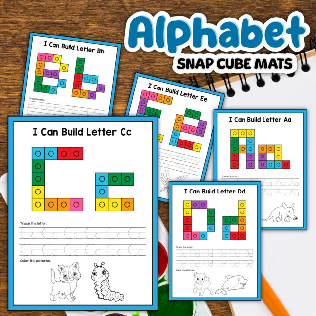 Snap Cube Alphabet Animals Worksheets - Image 2
