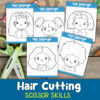Hair Cutting Skills Fine Motor Skills Worksheets - Image 2