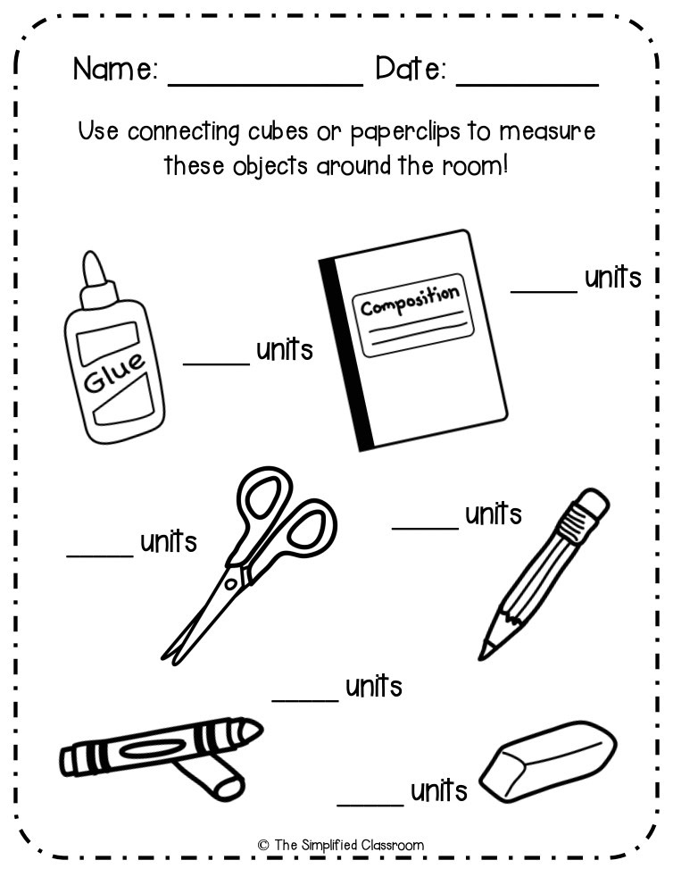 First Grade NO PREP Measurement Worksheets Pack - Image 3