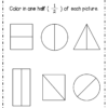 First Grade NO PREP Fractions Pack Coloring Matching Sorting Math Worksheets - Image 4