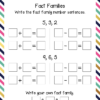 FREE Fact Families Family Practice Worksheet for First Grade - Image 2