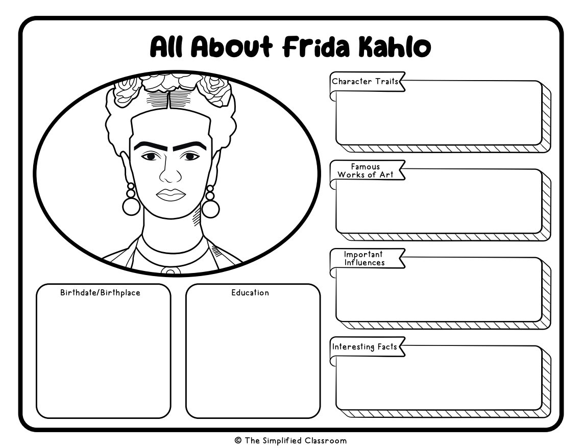 Famous Artist Worksheets - Image 4