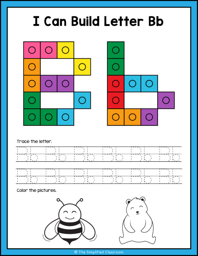 Snap Cube Alphabet Animals Worksheets - Image 4