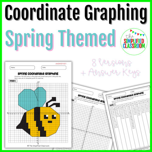 Spring Coordinate Graphing Math Worksheets
