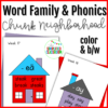 Word Family and Phonics Chunk Neighborhood for First Grade