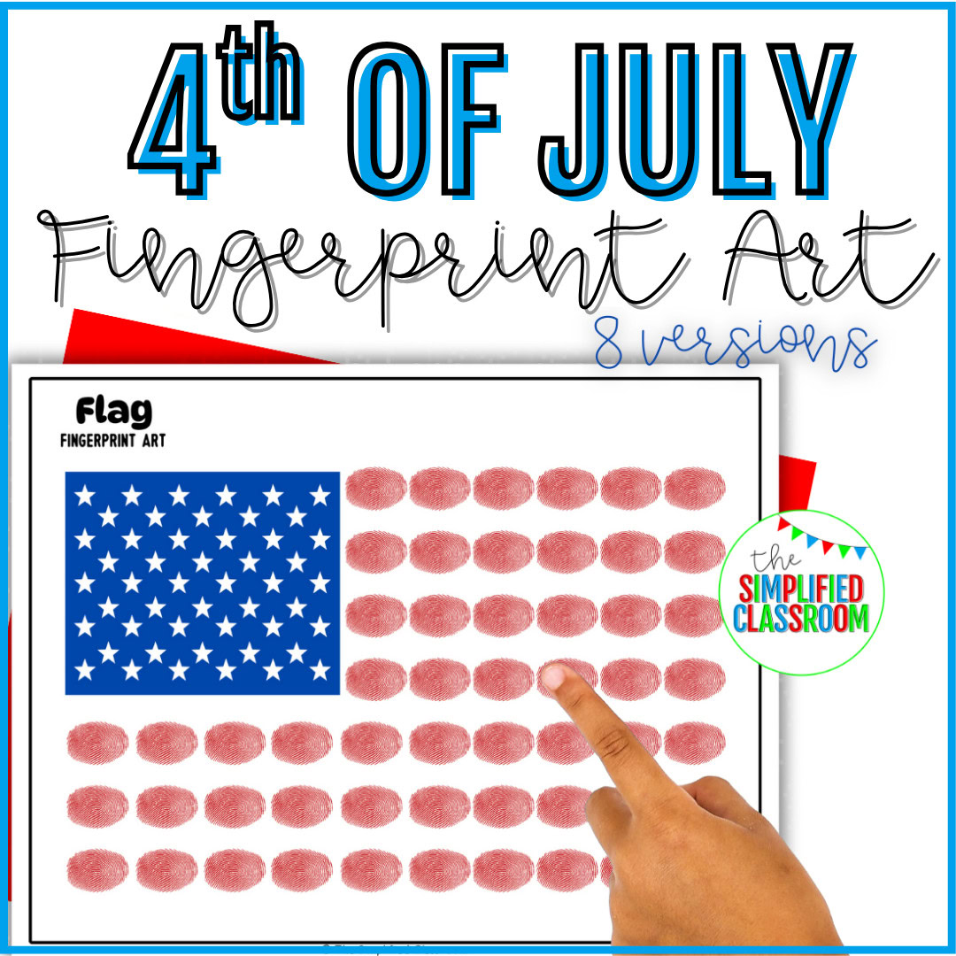 4th of July Handprint Craft Preschool Fine Motor Occupational Therapy Worksheets