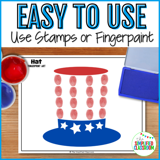 4th of July Handprint Craft Preschool Fine Motor Occupational Therapy Worksheets - Image 4