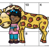 FREE Letter and Number Matching Puzzles Zoo Animals - Image 2