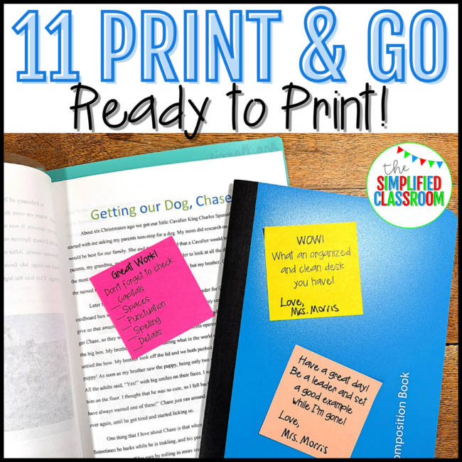 Sticky Notes Template Encouragement Notes Positive Notes Printable Post It Notes - Image 3