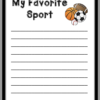 FREE My Favorite Sport Opinion Writing Paper - Image 3
